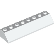 Lego kostka (kostička) 2x8 sklon (šikmá) 45°, bílá (4163984)